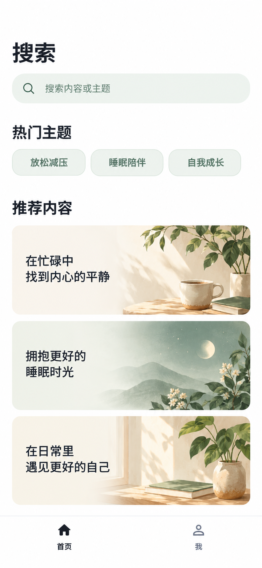 搜索发现界面示意图